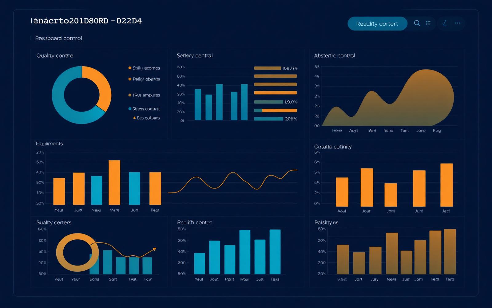 Panel ejecutivo con gráficos de avance y cumplimiento